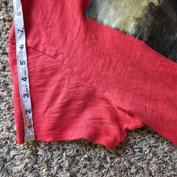 Off-White Red Mona Lisa Print Cotton Designer Art To Wear T-shirt Size M